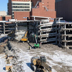 OSU Cannon Drive Garage Demolition, Columbus, OH